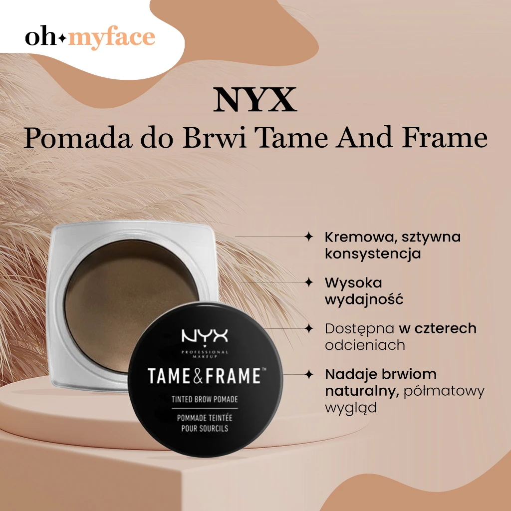 NYX Pomada do Brwi Tame And Frame infografika