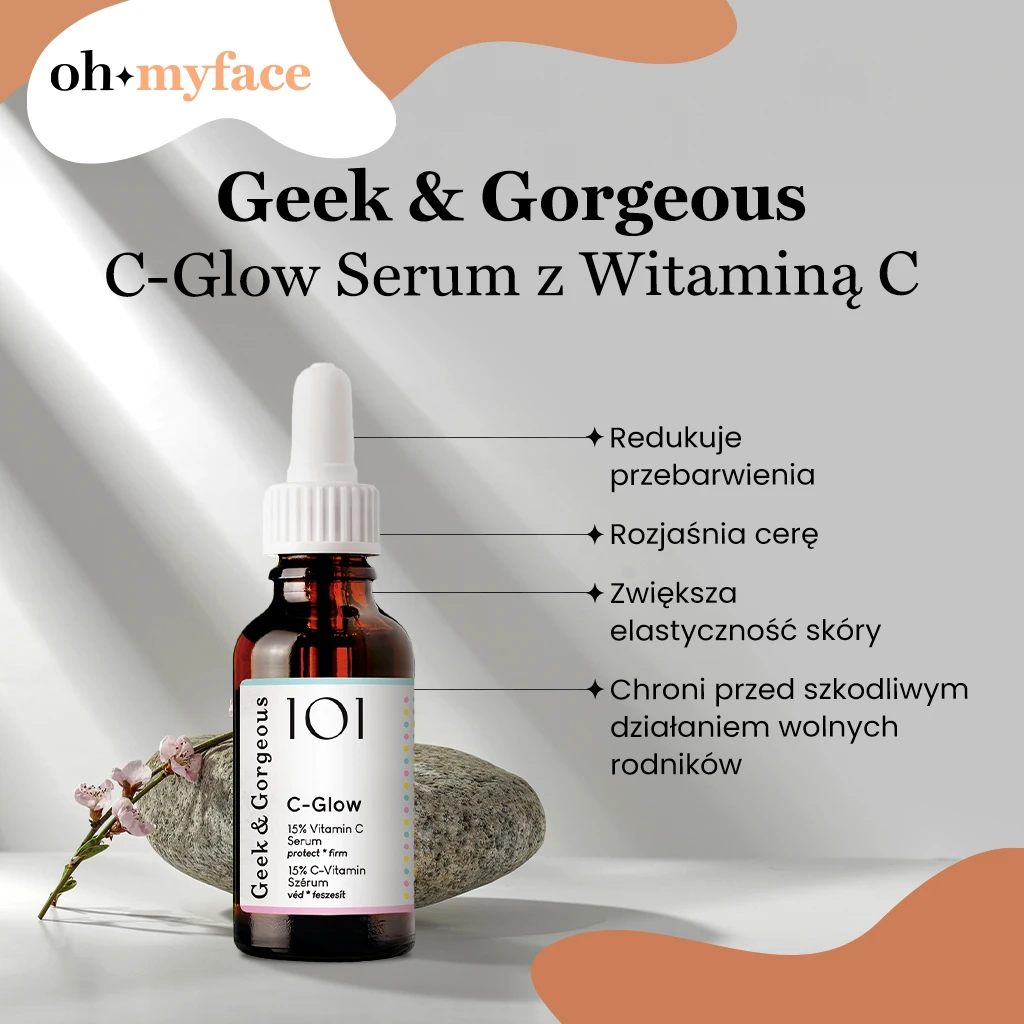 Geek & Gorgeous C-Glow Serum z Witaminą C infografika