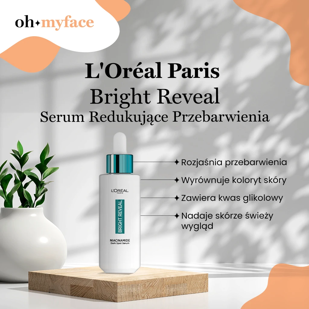 L'Oréal Paris Bright Reveal Serum Redukujące Przebarwienia infografika