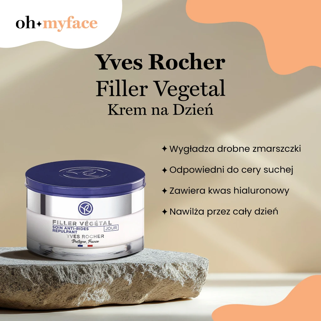 Yves Rocher Filler Vegetal Krem na Dzień infografika