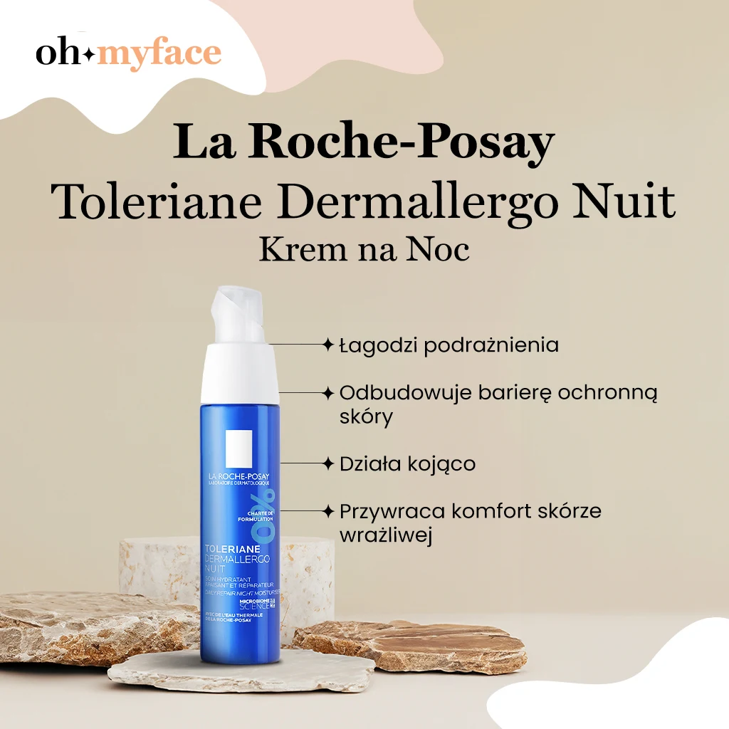 La Roche-Posay Toleriane Dermallergo Nuit Krem na Noc infografika