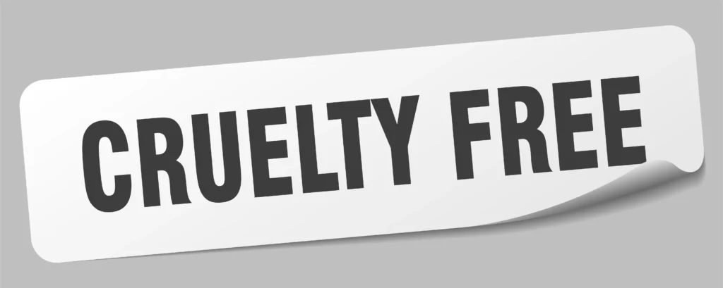 Długi baner z napisem cruelty free