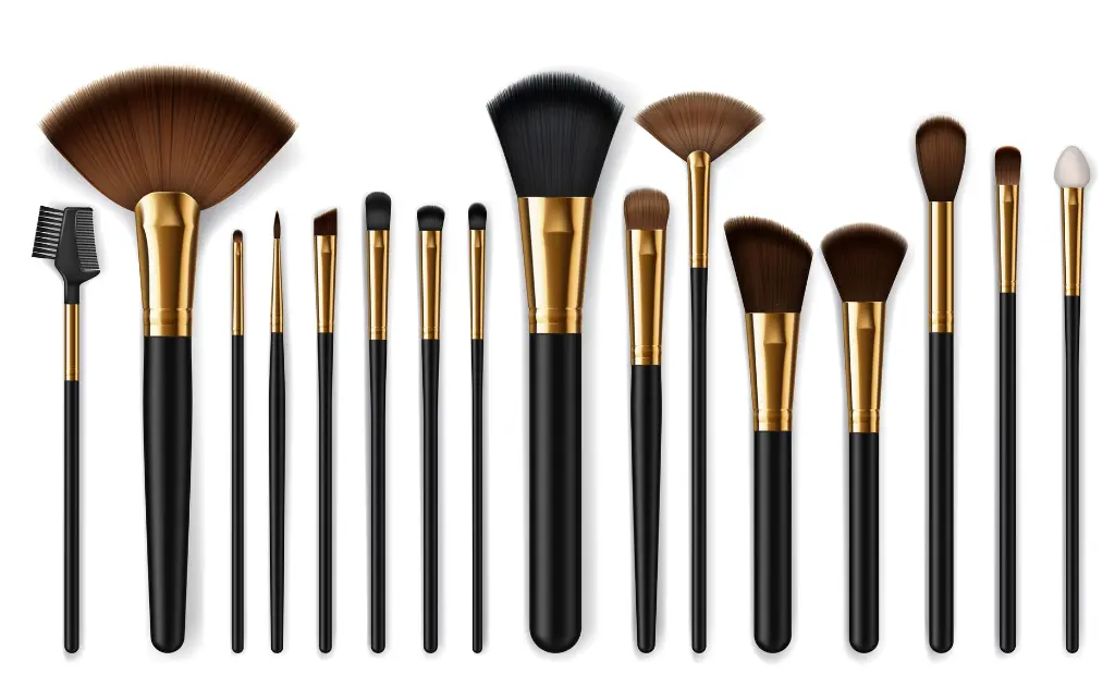 Zestaw pędzli do makijażu z czarną rączką