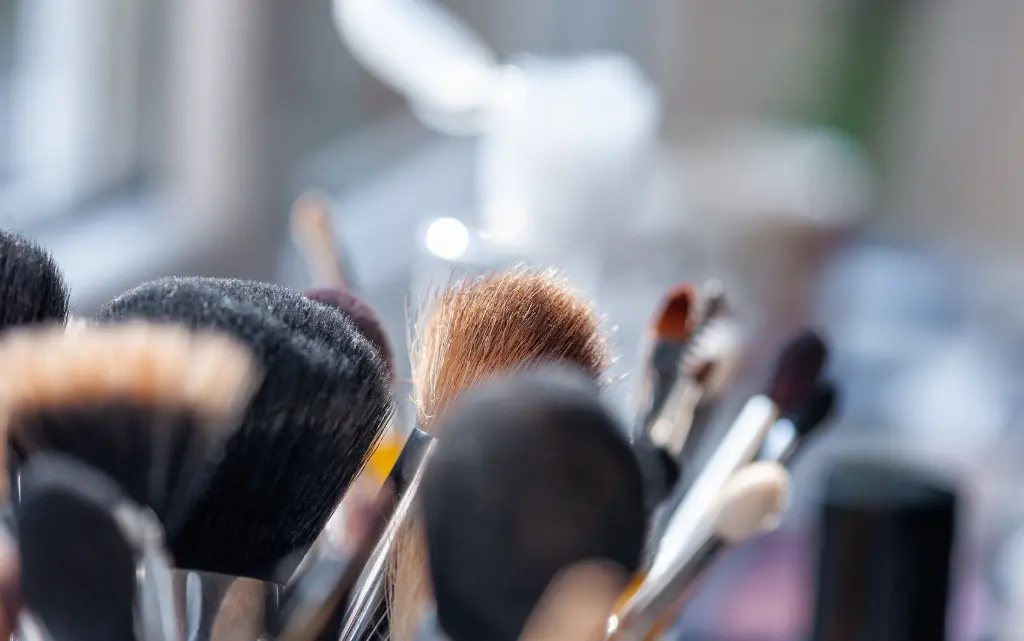 Różne pędzle do wykonywania makijażu