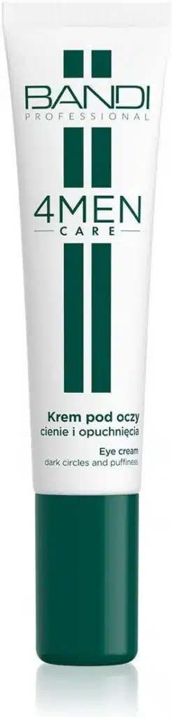 Tuba kremu pod oczy BANDI 4MEN stoi pionowo na białym tle.