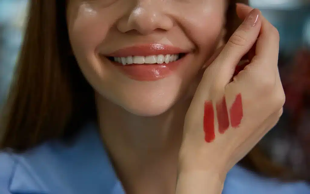 Test kolorów błyszczyka powiększającego usta