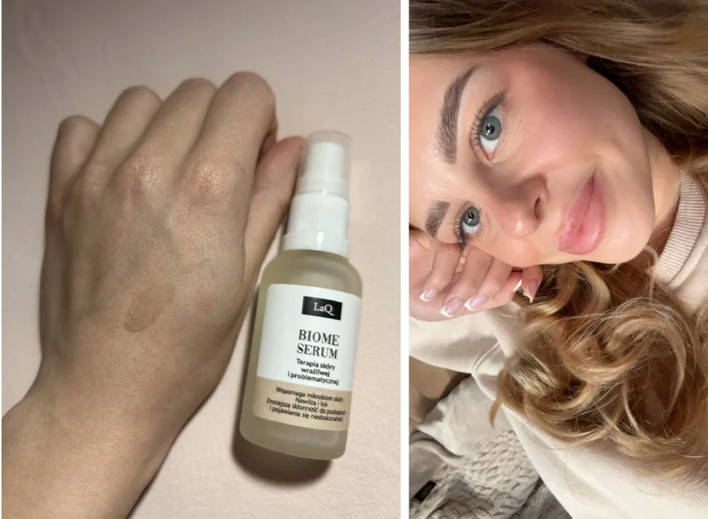 Wiktoria testująca serum LaQ Biome